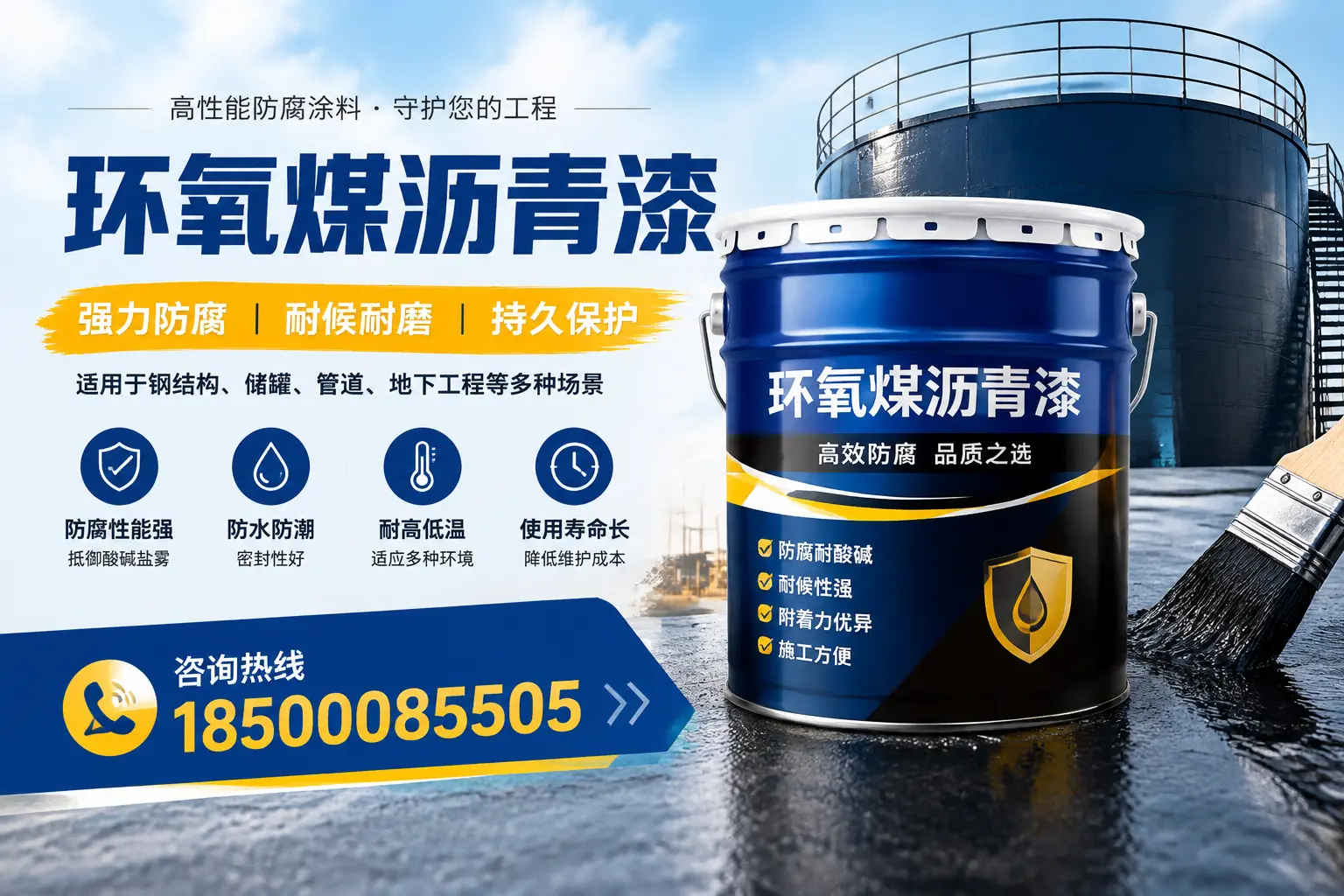 环氧煤沥青漆在工业中的应用,怒江企业的选择